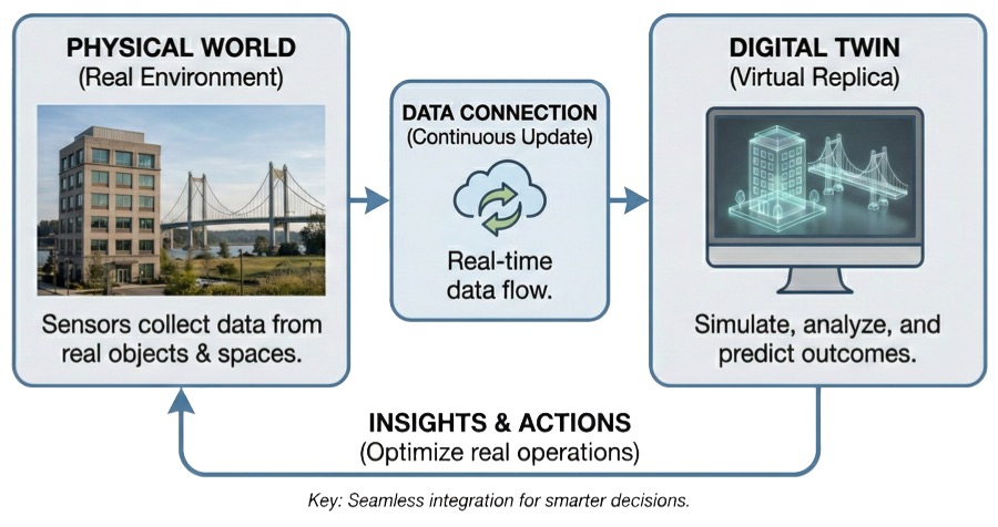 Diagram of Digital Twins in Spatial Intelligence